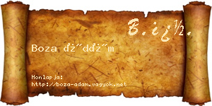 Boza Ádám névjegykártya